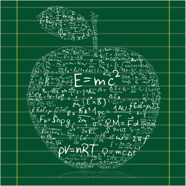 创意数学公式图案背景矢量素材