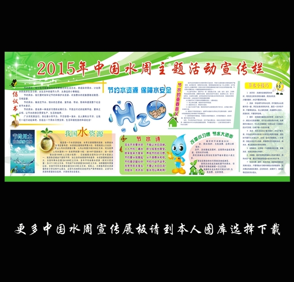2015年中国水周主题宣传展板