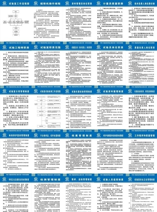 中国中铁操作规程和规章制度大全图片
