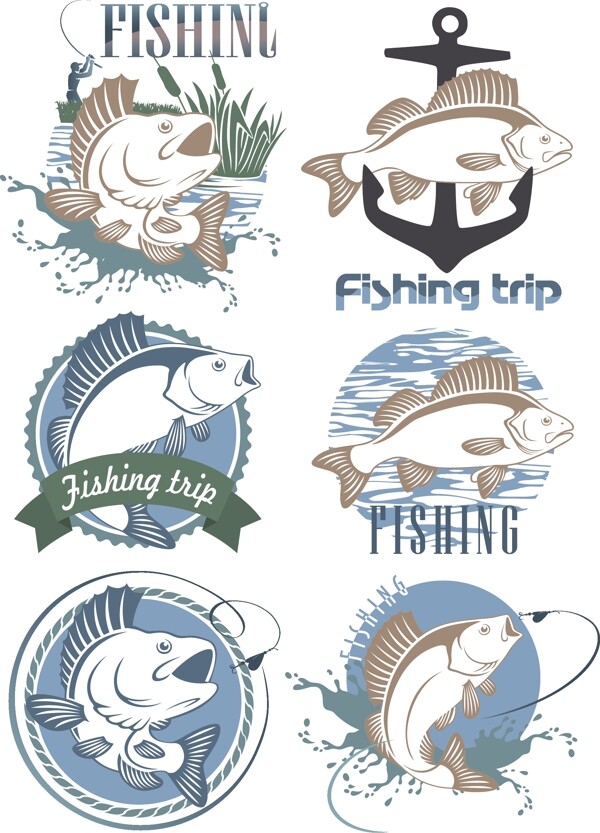 创意钓鱼标签设计