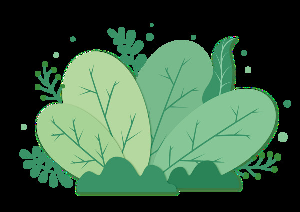 植物绿色插画背景海报素材