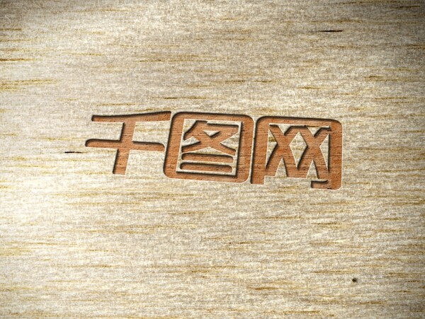 木纹logo样机展示
