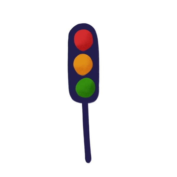 手绘交通灯红绿灯设计