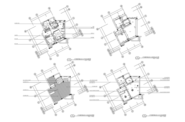 两室一厅户型CAD施工图