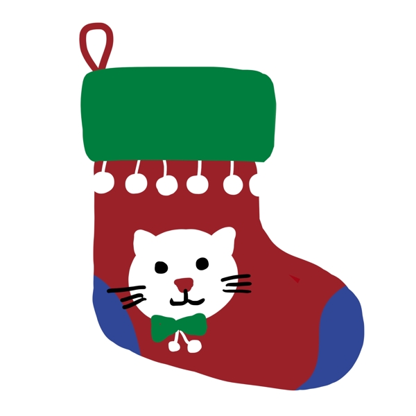 圣诞节猫咪袜子卡通