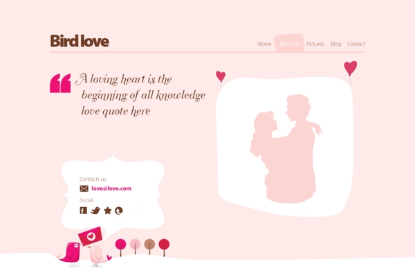 爱情网页模板图片