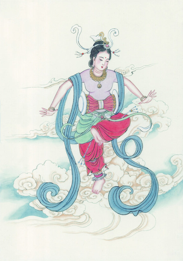 中华艺术绘画古画绘画仙女神仙嫦娥貂蝉西施中国古代绘画
