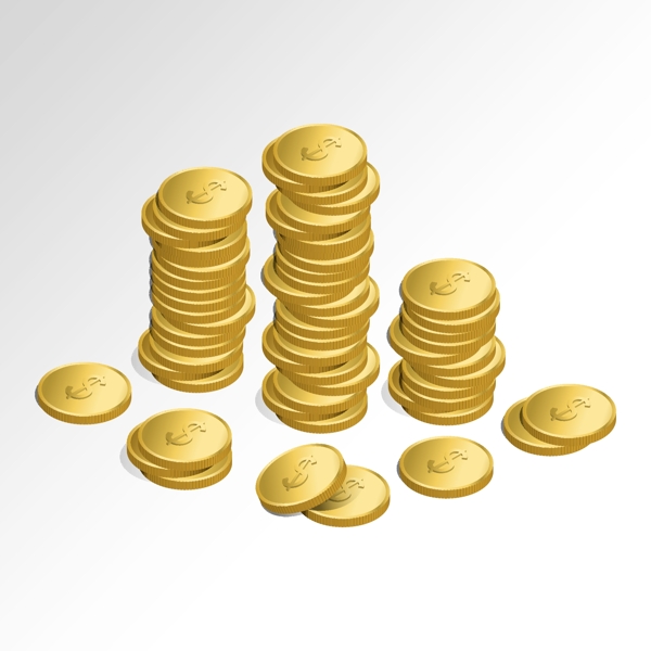 金色硬币设计背景矢量素材