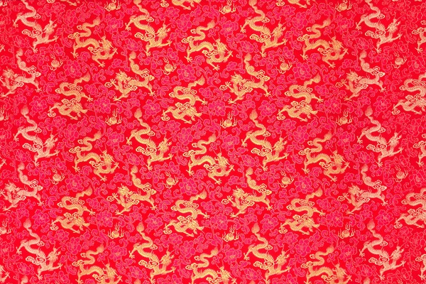 中国龙布料背景红