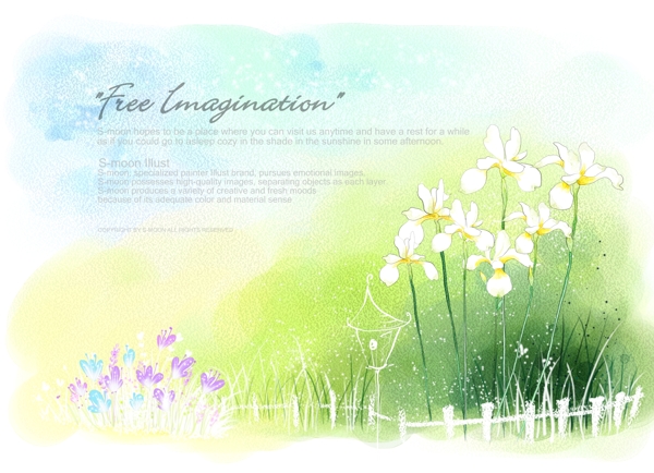 自由想象风景花纹韩式风格分层PSD92