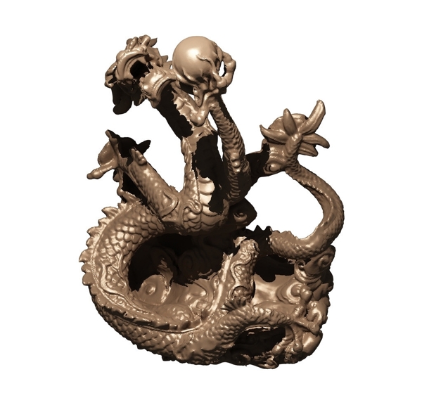 盘龙戏珠铜质雕塑3DMAX模型图片