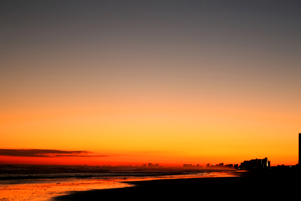 晚霞海景图片