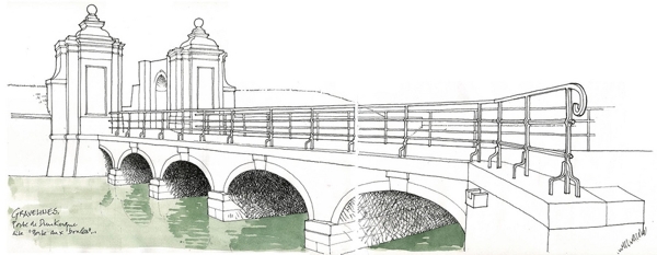 欧式拱桥建筑效果图