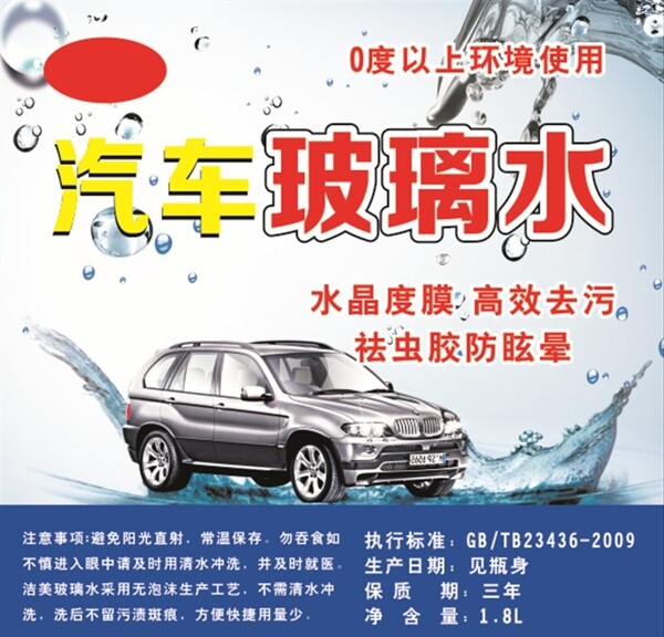 玻璃水汽车洗车清洗传单