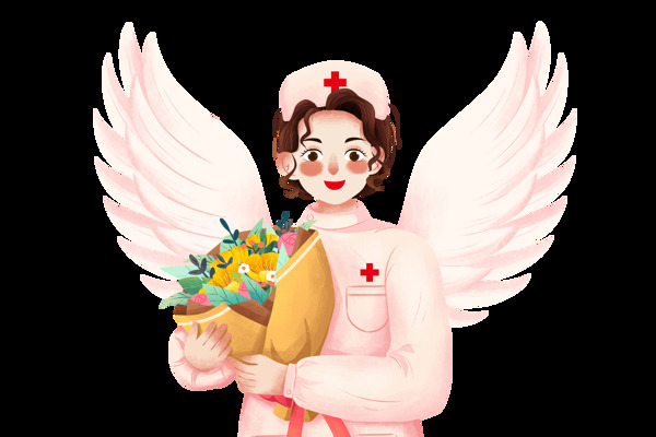 护士白衣天使卡通人物免抠素材