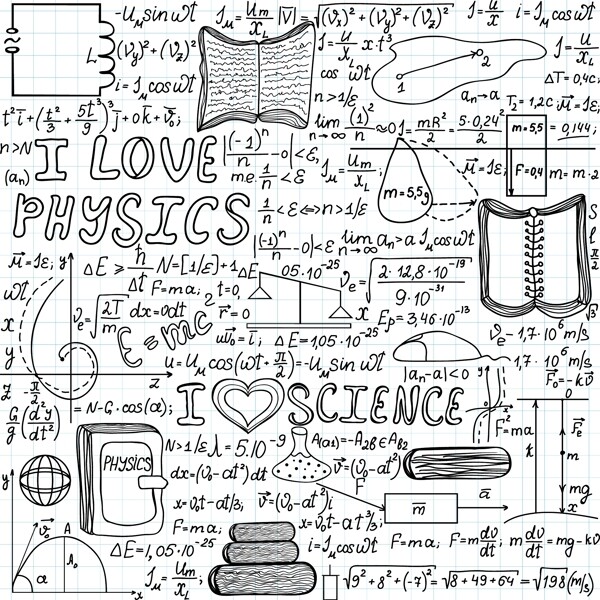 手绘数学公式图片