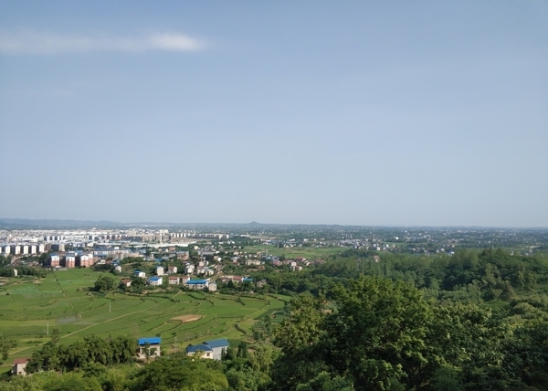 岳池全景图岳池鸟瞰