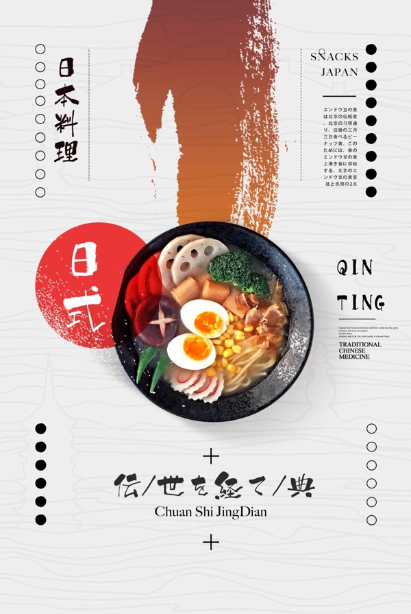 日本美食海报模板