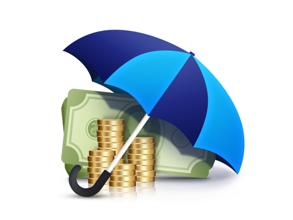 钱和伞的icon图标设计
