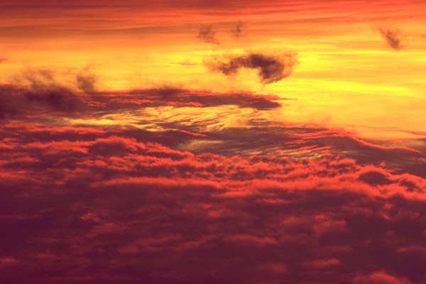 彩霞夕阳天空火烧云云彩云海云朵云大自然广告素材大辞典