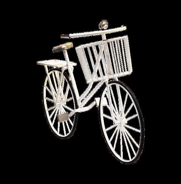 白色自行车透明素材