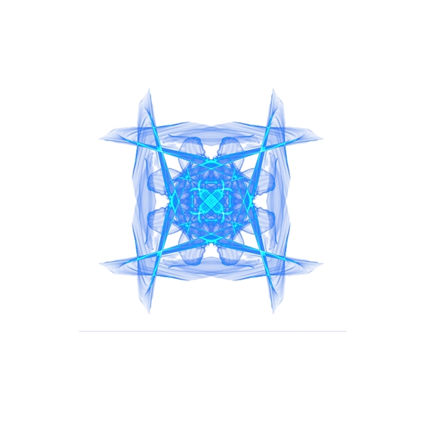 光效素材多边形对称分形光影发光蓝色图形