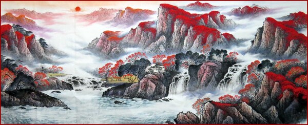 中国山水艺术画
