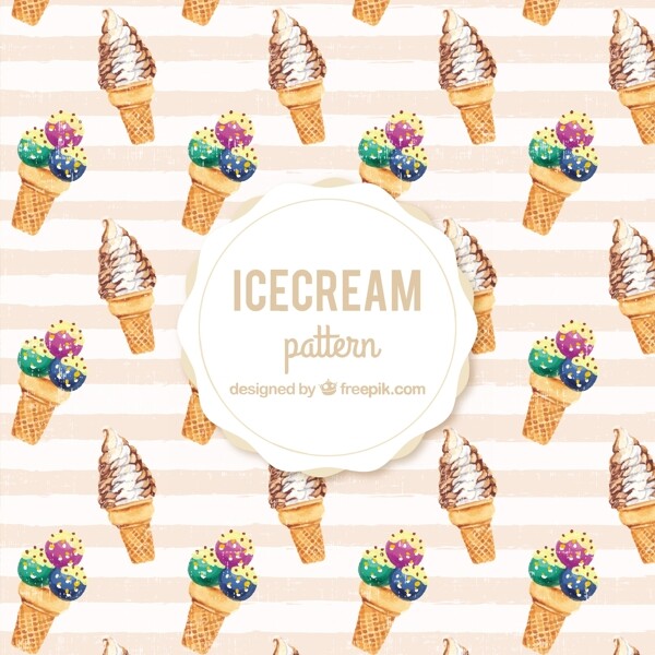 美味冰淇淋图案背景