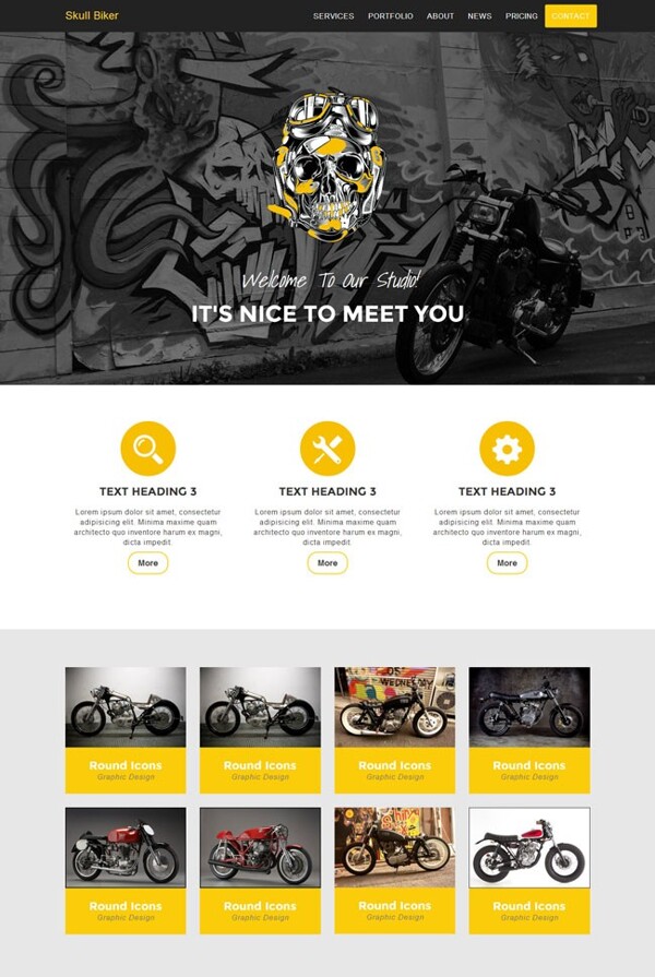 摩托车俱乐部网页素材