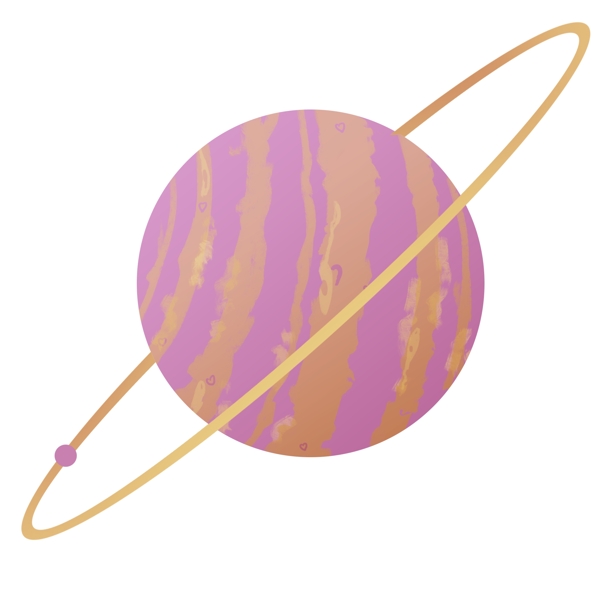 卡通紫色圆形星球