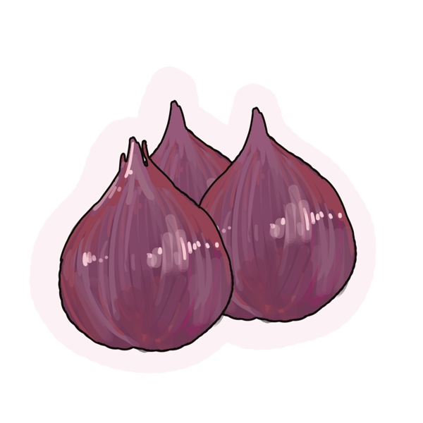 食材洋葱紫色