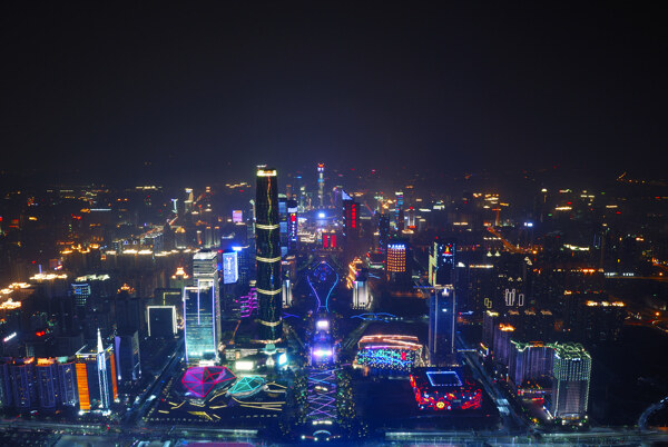 珠江新城夜景图片