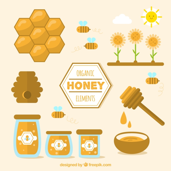 有机蜂蜜元素