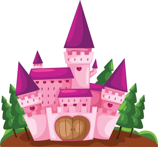 粉色公主城堡图片