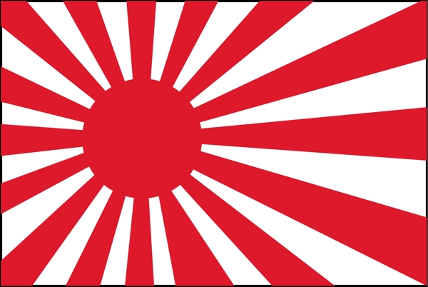 日本国旗升起的太阳旧的风格