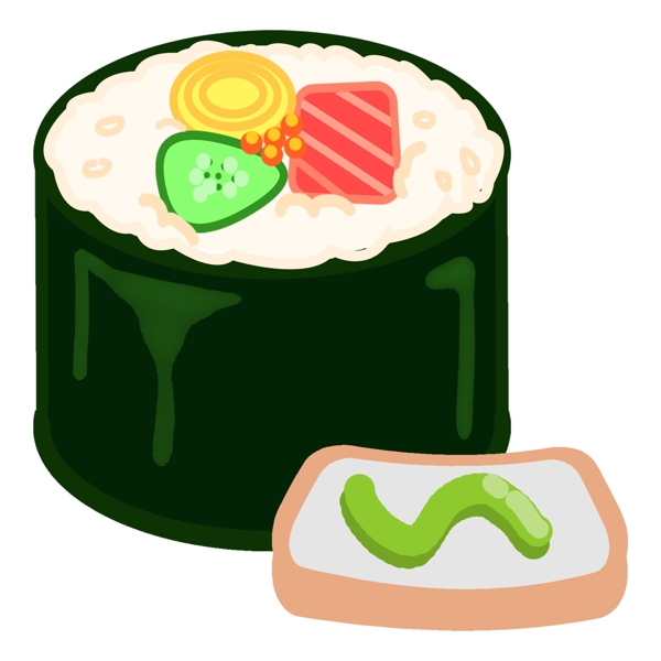 日本料理寿司插画