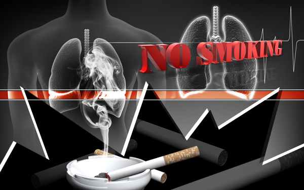 人体肺部模型和烟图片