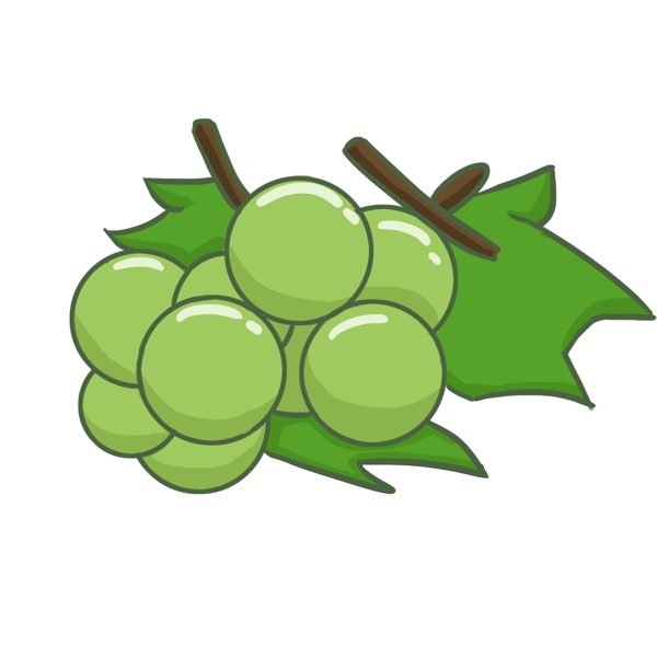 卡通绿色葡萄