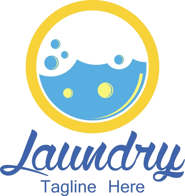 洗衣店商标logo模板