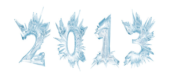 2013冰块艺术字图片