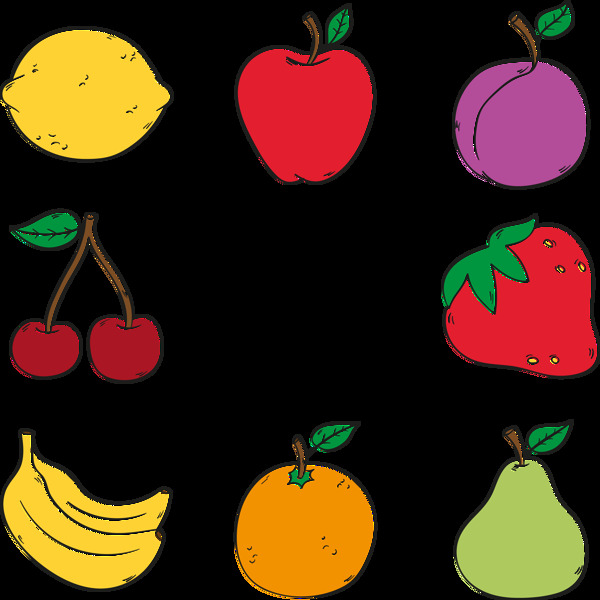 各种水果插画图标免抠png透明图层素材