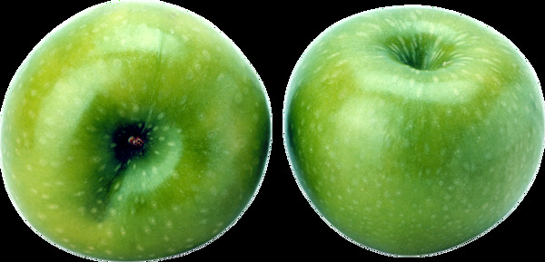 漂亮绿色苹果图片免抠png透明图层素材