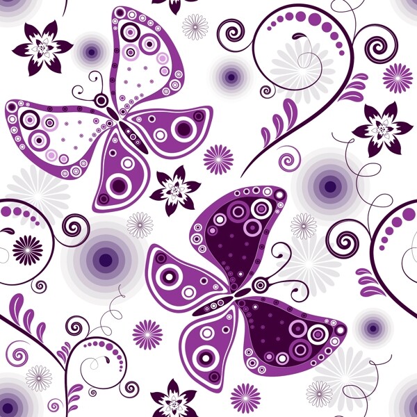 蝴蝶矢量素材紫色身影