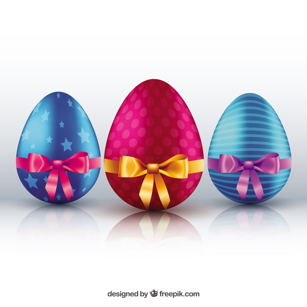 彩色和装饰的复活节蛋