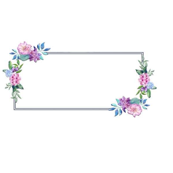 边框手绘植物边框植物花卉