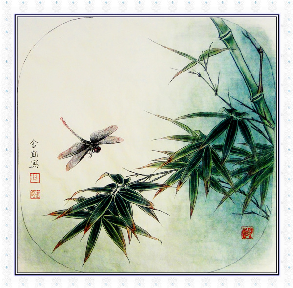 翠竹蜻蜓图片