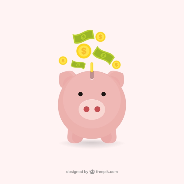 粉色小猪存钱罐图片