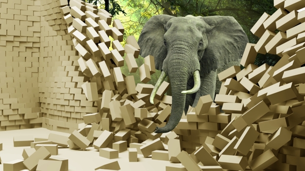 大象3D5D背景墙