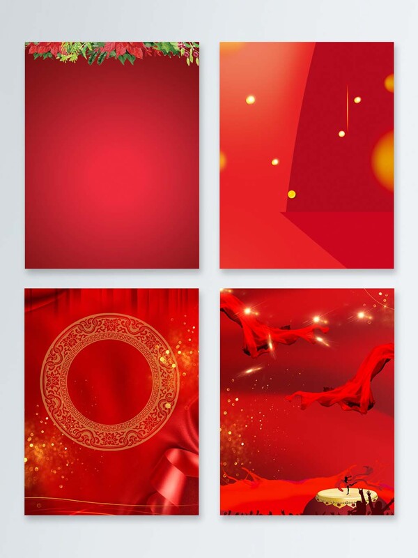 新春喜庆氛围红色背景图
