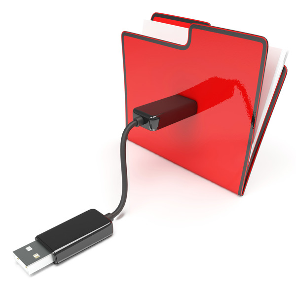 USB文件夹或文件显示数据存储和记忆